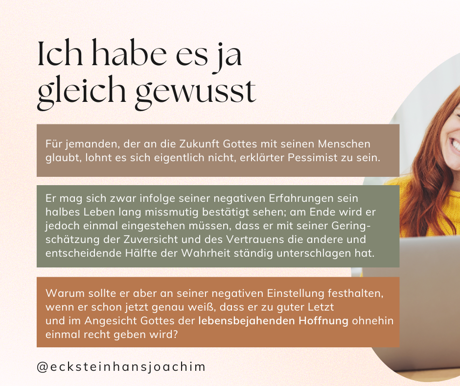 Sinnsprüche - ich habe es ja gleich gewusst (Hans-Joachim Eckstein)
