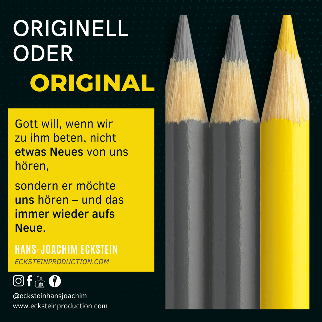 #hansjoachimeckstein, #ecksteinhansjoachim, #ecksteinproduction, orginell oder orginal
