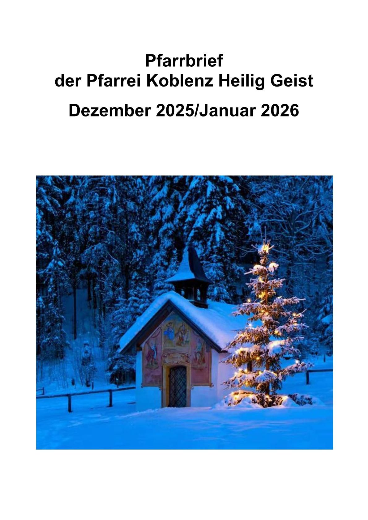 Pfarrbrief Dezember 2025