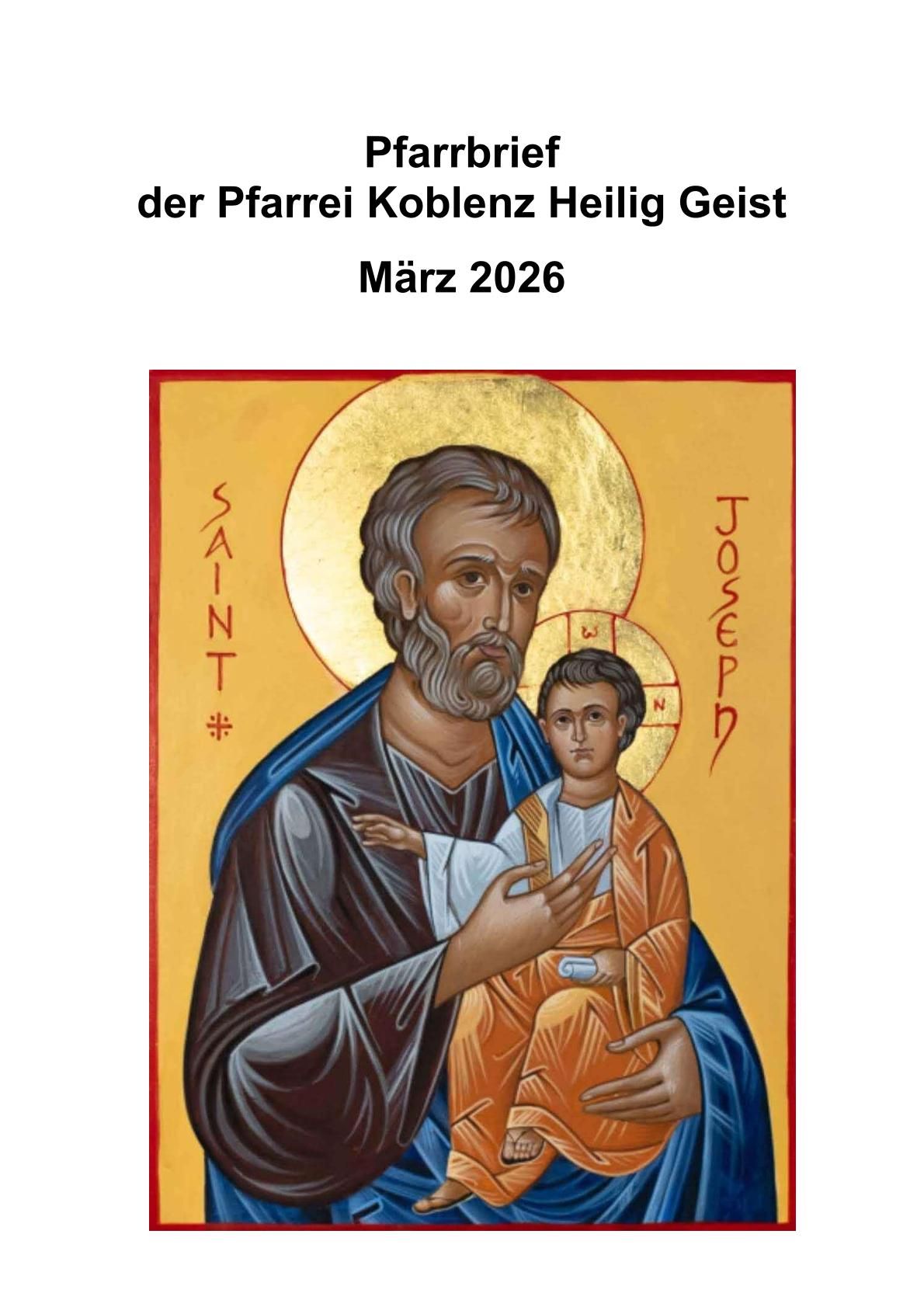 Pfarrbrief Märzt 2026