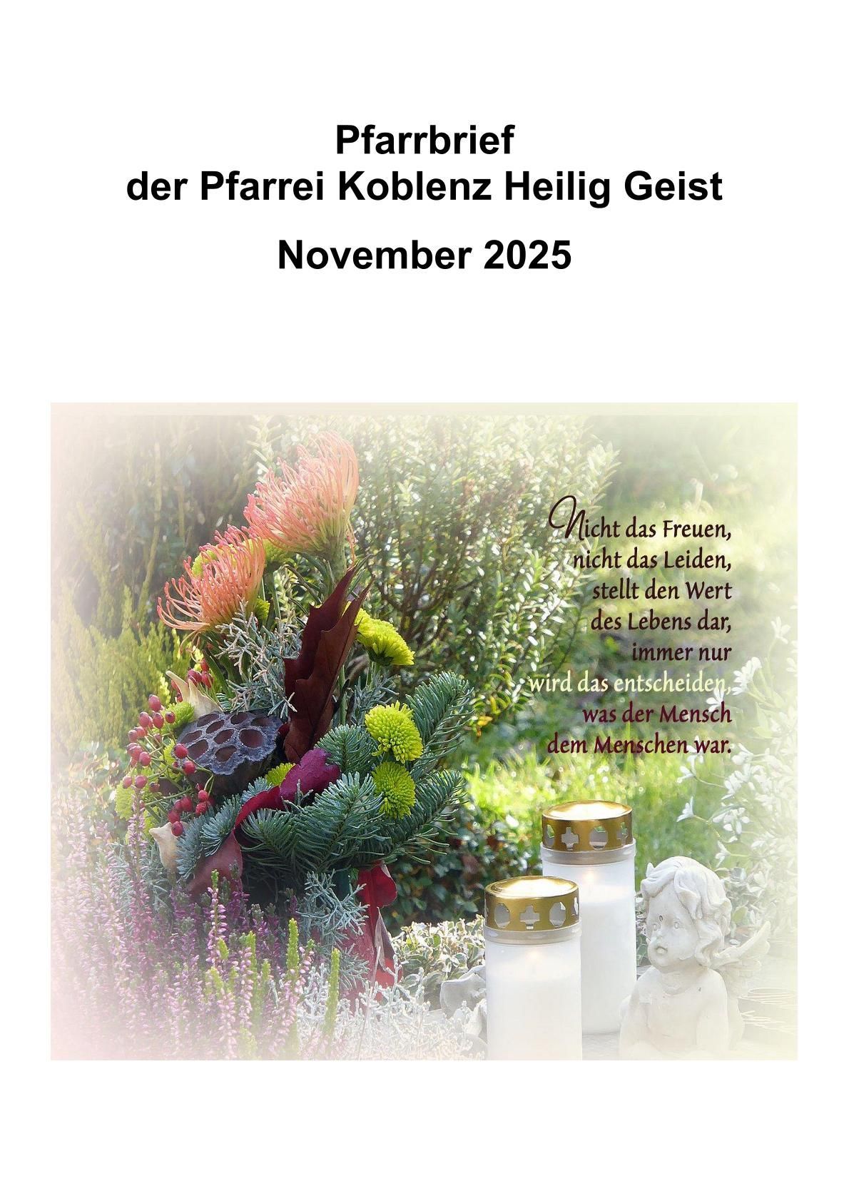 Pfarrbrief Novemberg 2025