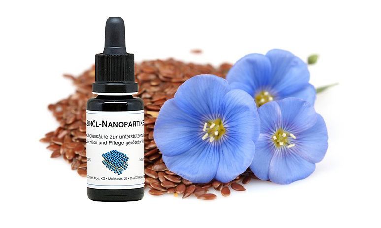 Leinöl ist für seine entzündungshemmende Wirkung seit langem bekannt und wurde in der Volksmedizin insbesondere bei Verbrennungen eingesetzt. In der Kosmetik verwendet man es zur Pflege geröteter Haut. Es wirkt beruhigend und antiinflammatorisch. Leinöl