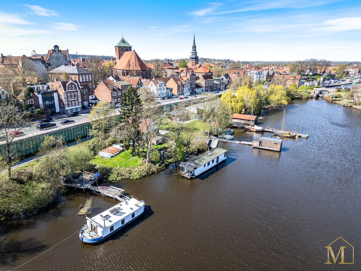 Ausblick über den Stader Holzhafen