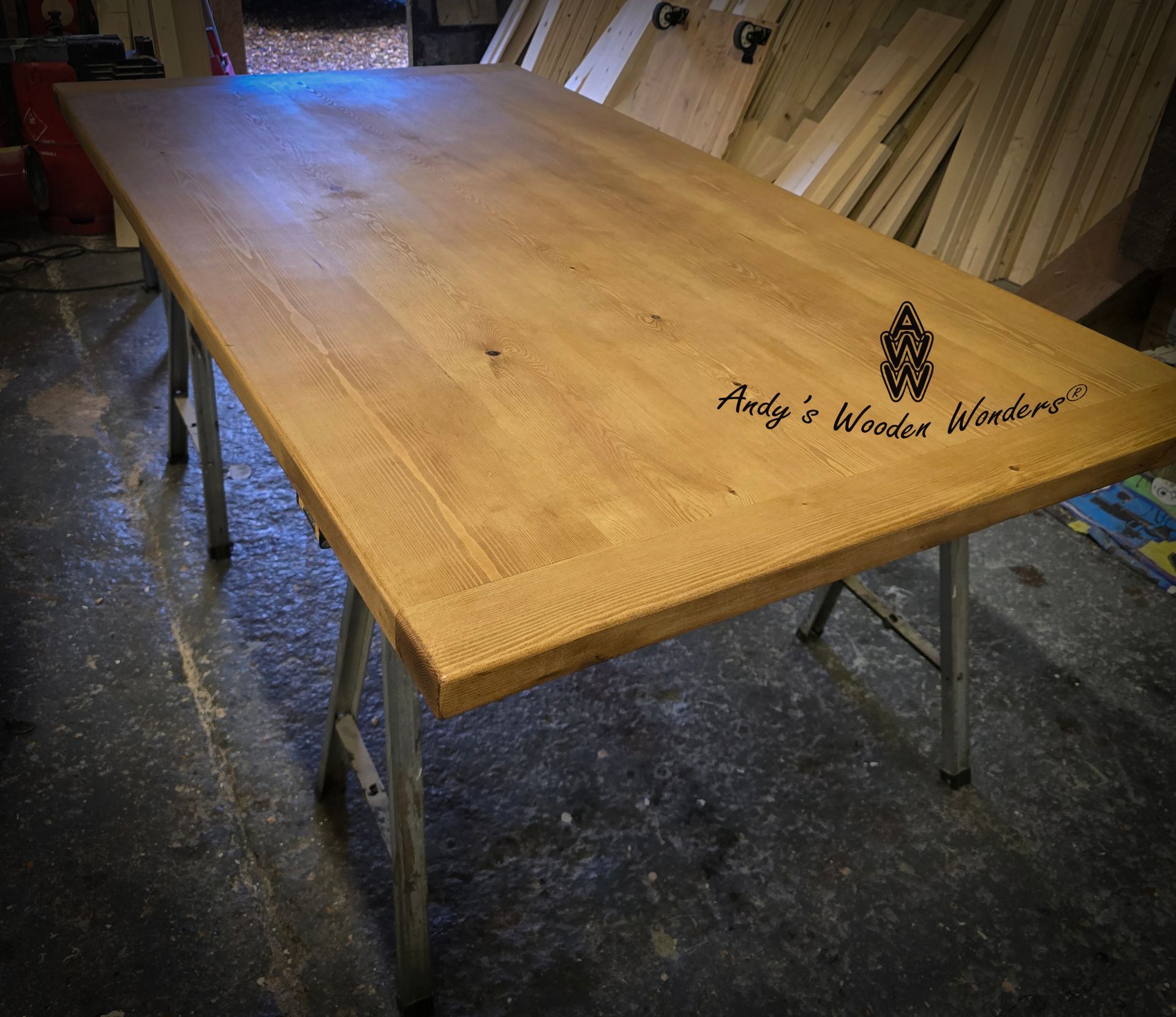 I can also create and supply a new table-top (without the legs), if you so wish. Please contact us.