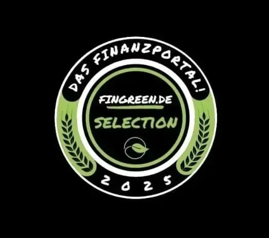 Das Fingreen Selection Logo zeichnet die besten Anbieter grüner Geldanlagen aus.