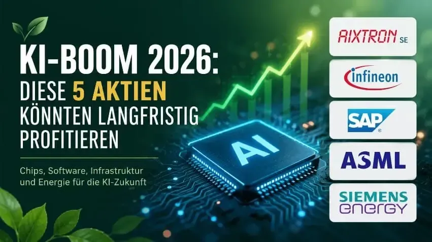 KI-Boom 2026: Fünf Aktien, die langfristig von künstlicher Intelligenz profitieren könnten