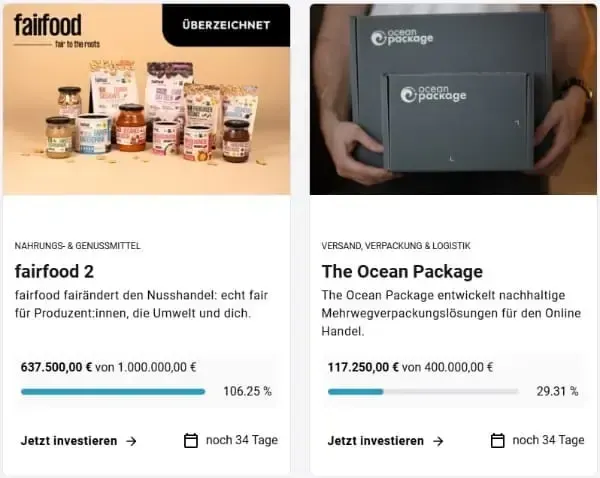 onecrowd Dashboard Ansicht