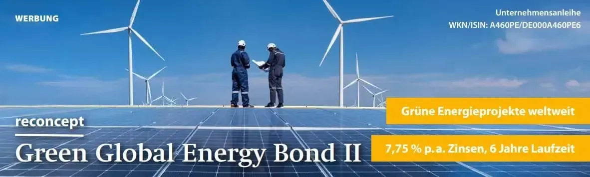 grüne Aktien Werbung für Windaktien Deutschland