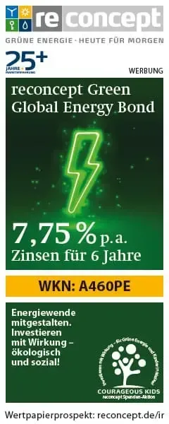 grüne Aktien Werbung für Windaktien Deutschland