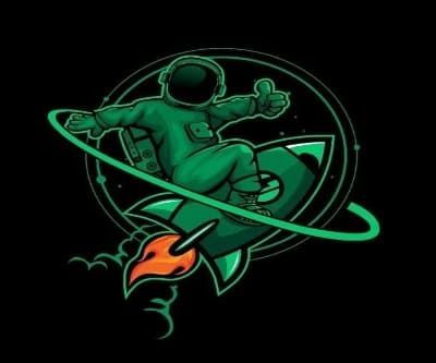 Ein Mann auf einer Rakete symbolisiert Venture Capital.