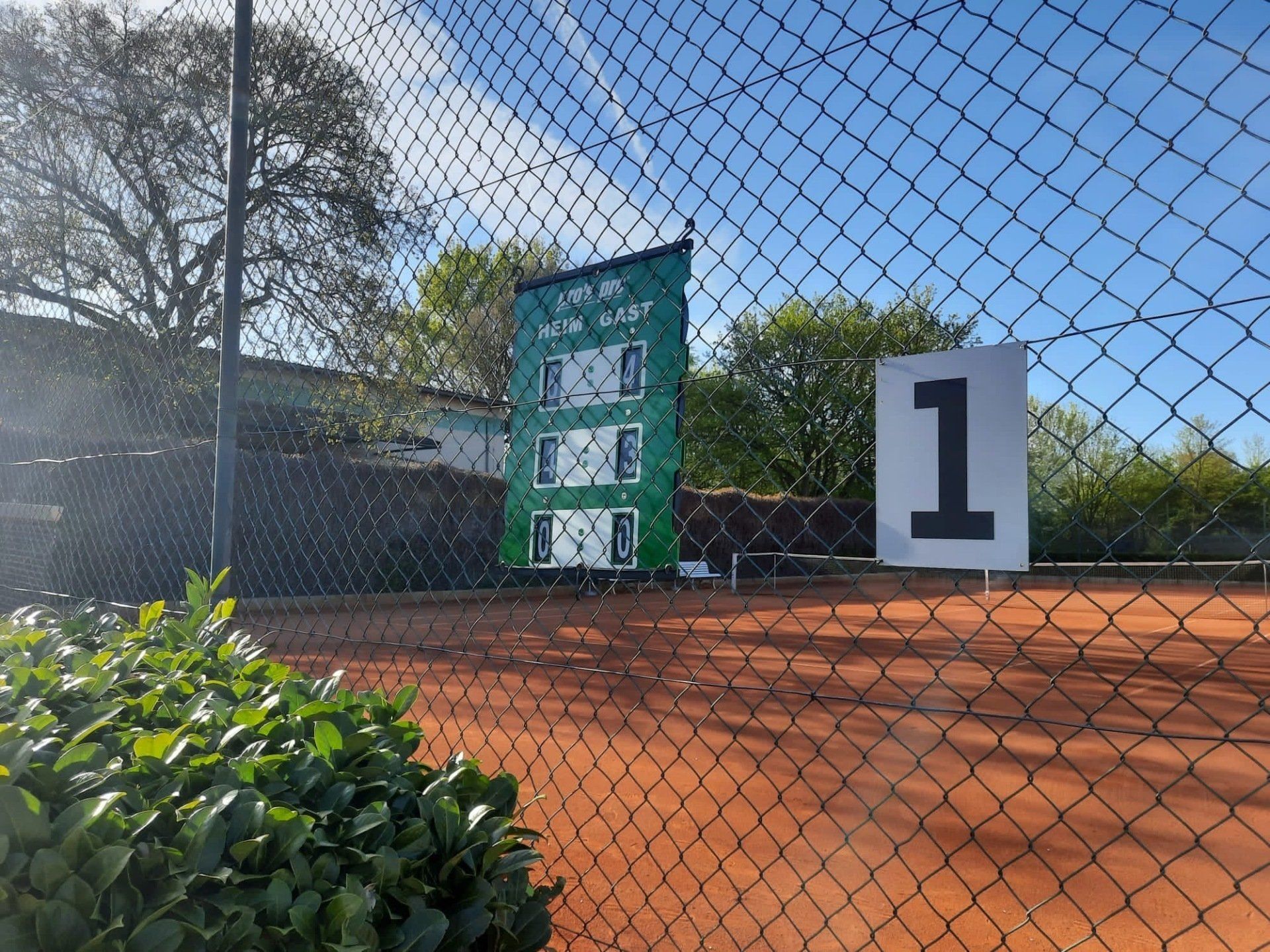 Platz 1 von insgesamt neun Plätzen des TC-Friedberg