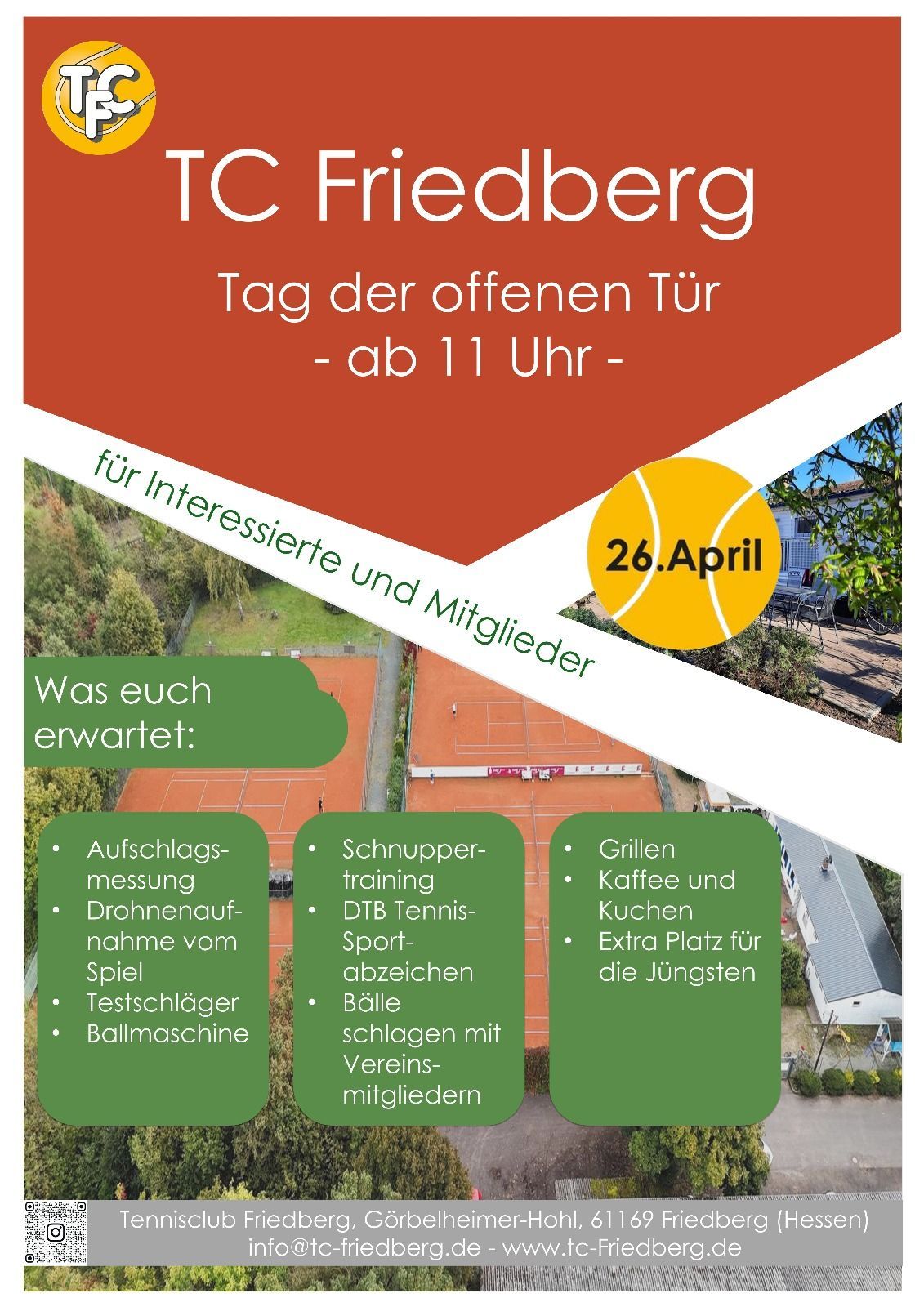Programm zum Tag der offenen Tür am 26.4.