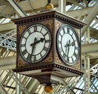 Outplacement support across Scotland Glasgow central station clock