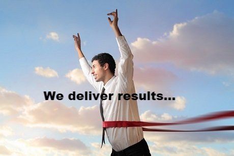 Feedback received via emails and feedback sheets Man celebrating getting a job