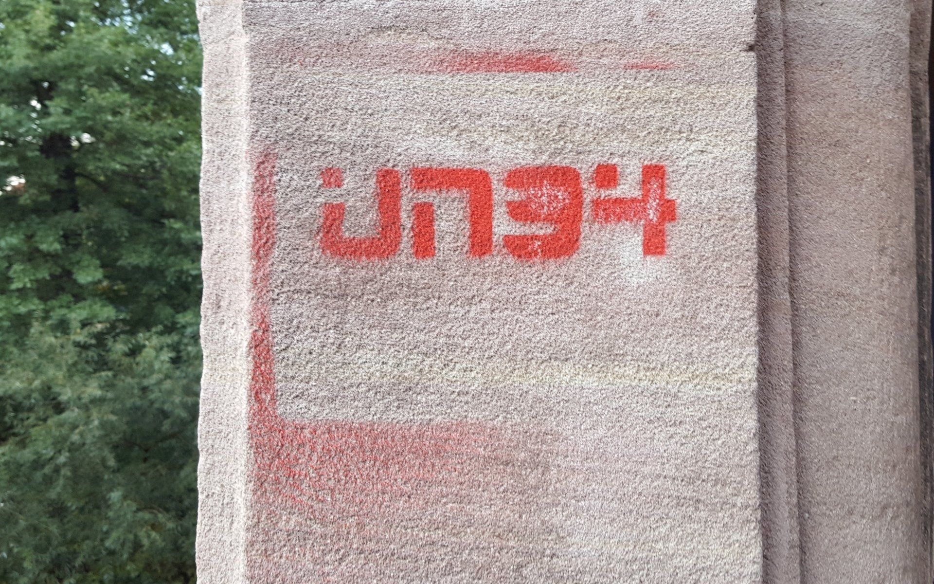 Graffiti auf Sandstein