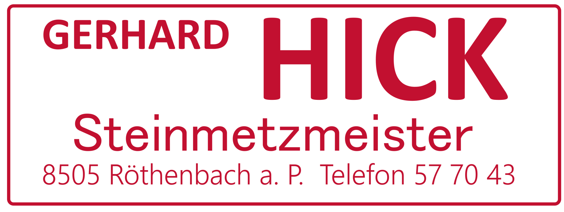 Logo Gerhard Hick Logo Gehard Hick