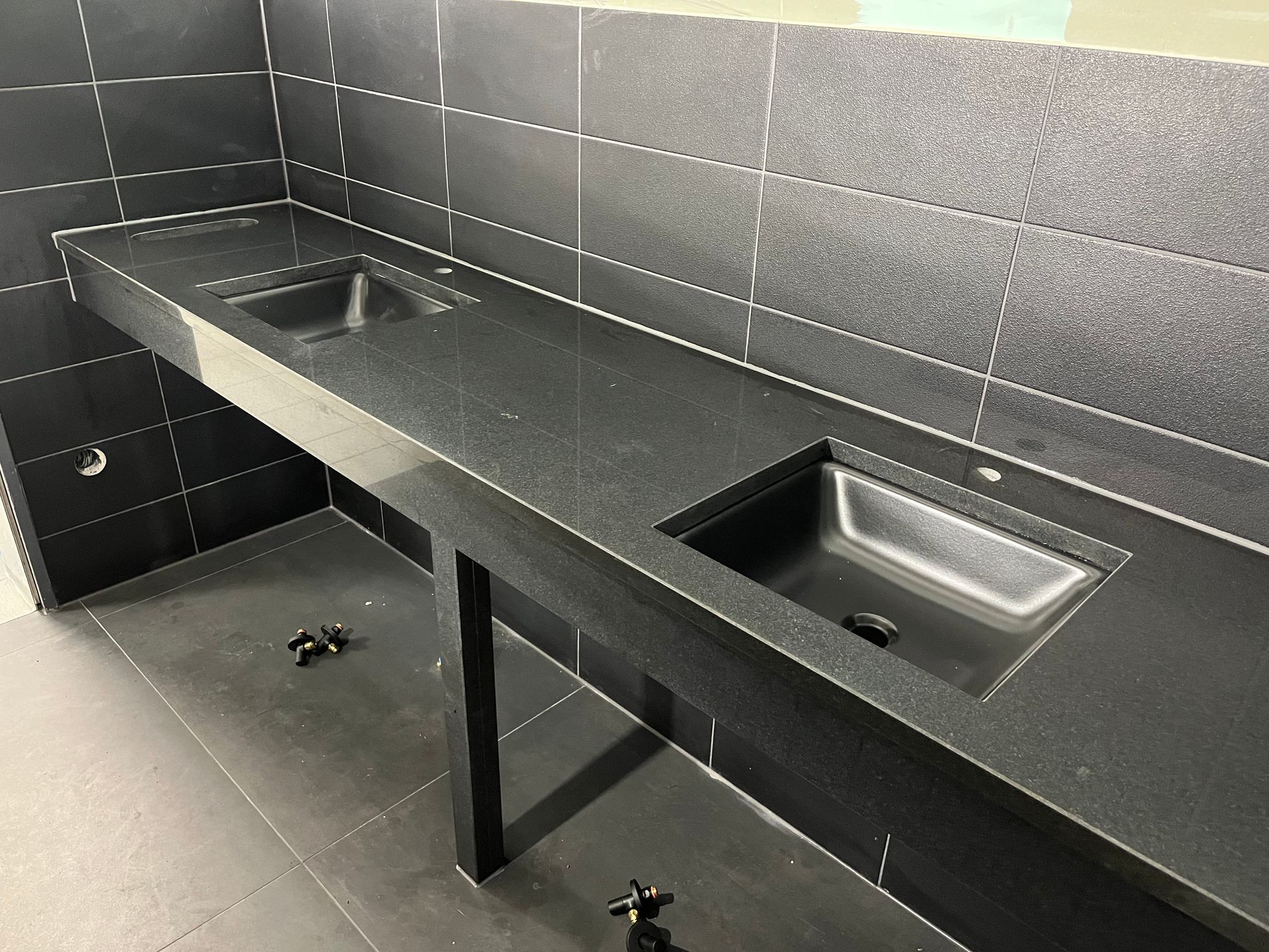 Bad, Abdeckplatten, Waschtisch, Granit, Nero Impala