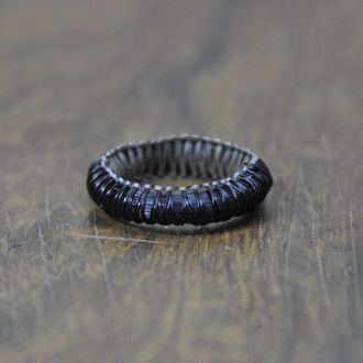 Horse Hair Ring Smokey Black