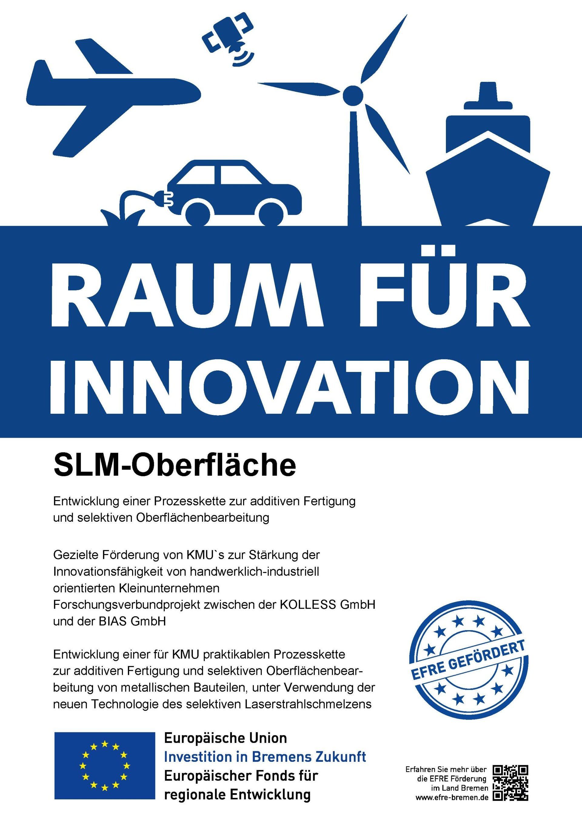 Poster Raum für Innovation SLM-Oberfläche