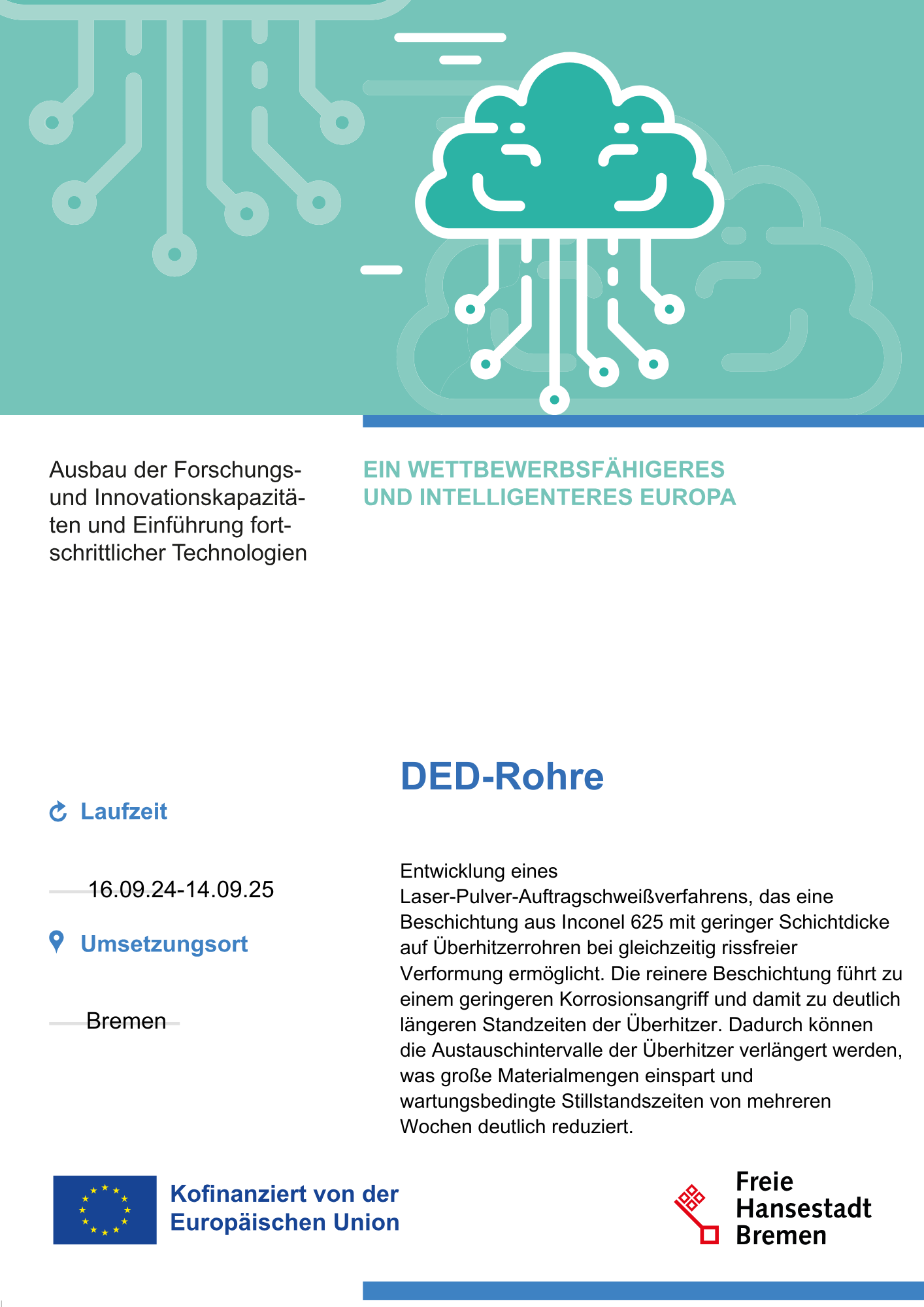 Poster Projekt DED-Rohre