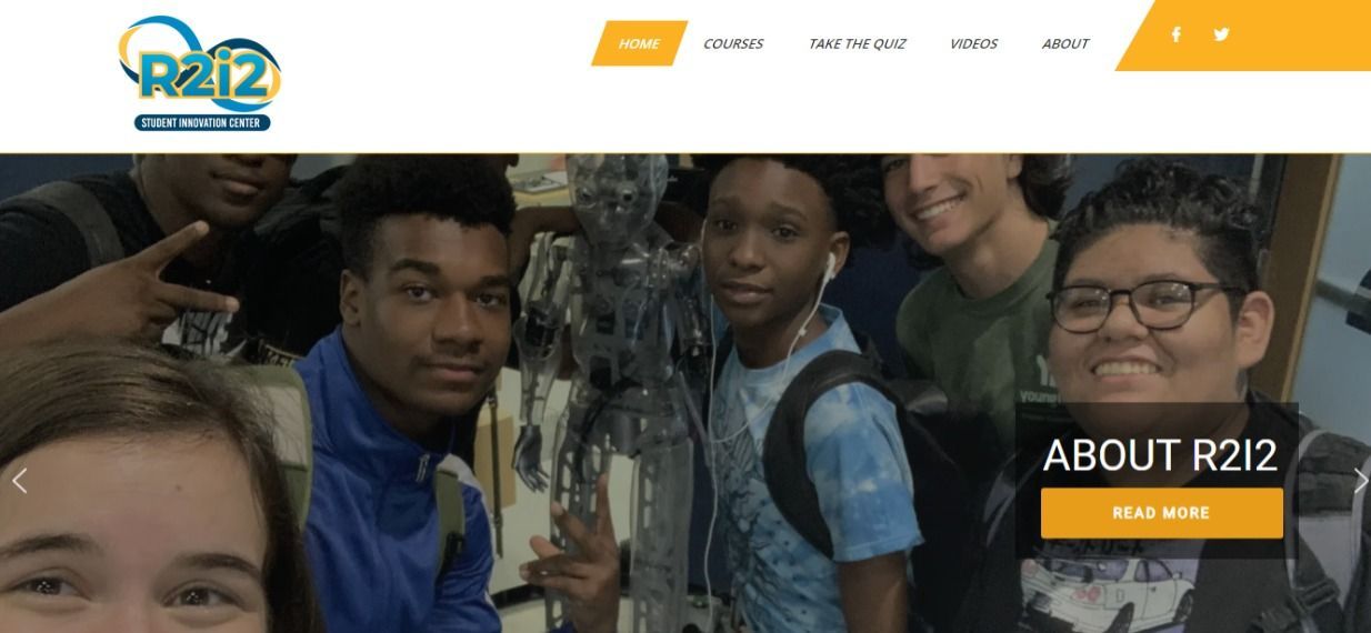 R2i2 Student Innovation Center website design by JMB Designs LLC