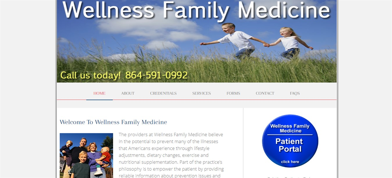 Wellness Family Medicine website design by JMB Designs LLC
