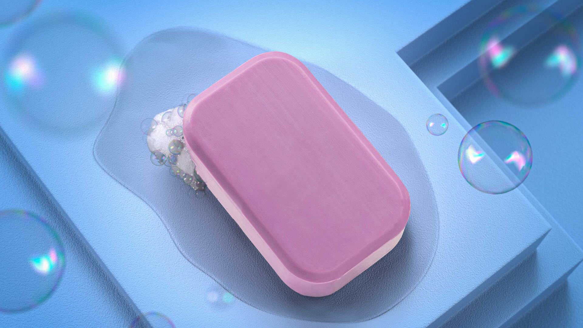 Seife CGI-Hintergrund Rendering Handseife Produktfotografie Produktvisualisierung Rendering