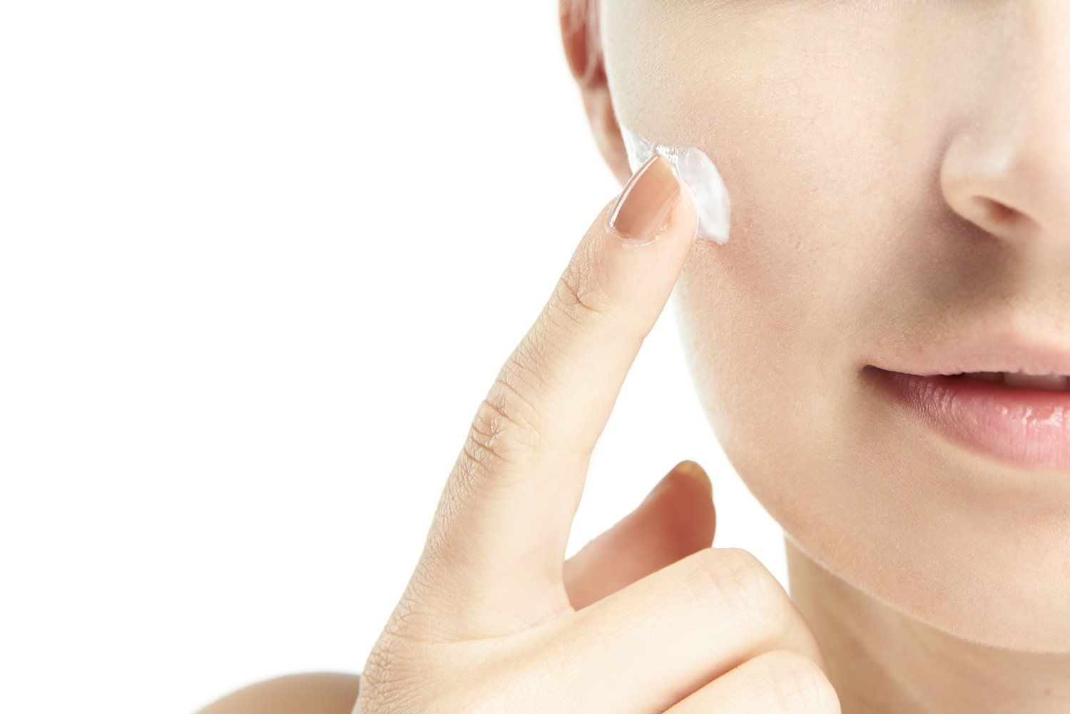 Produktfotografie Werbefotografie Modelshooting Modelfotografie Model Frau Creme Gesichtscreme Feuchtigkeitscreme Haut Gesicht Werbeaufnahme