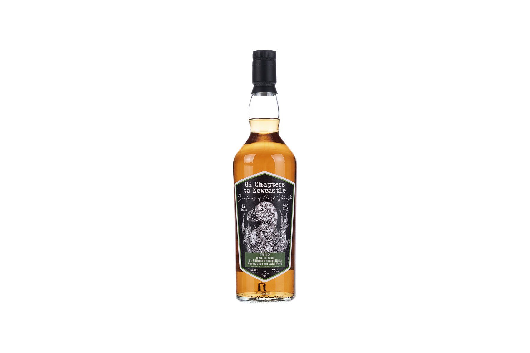 Flasche Whiskey Freisteller Produktfotografie Glas