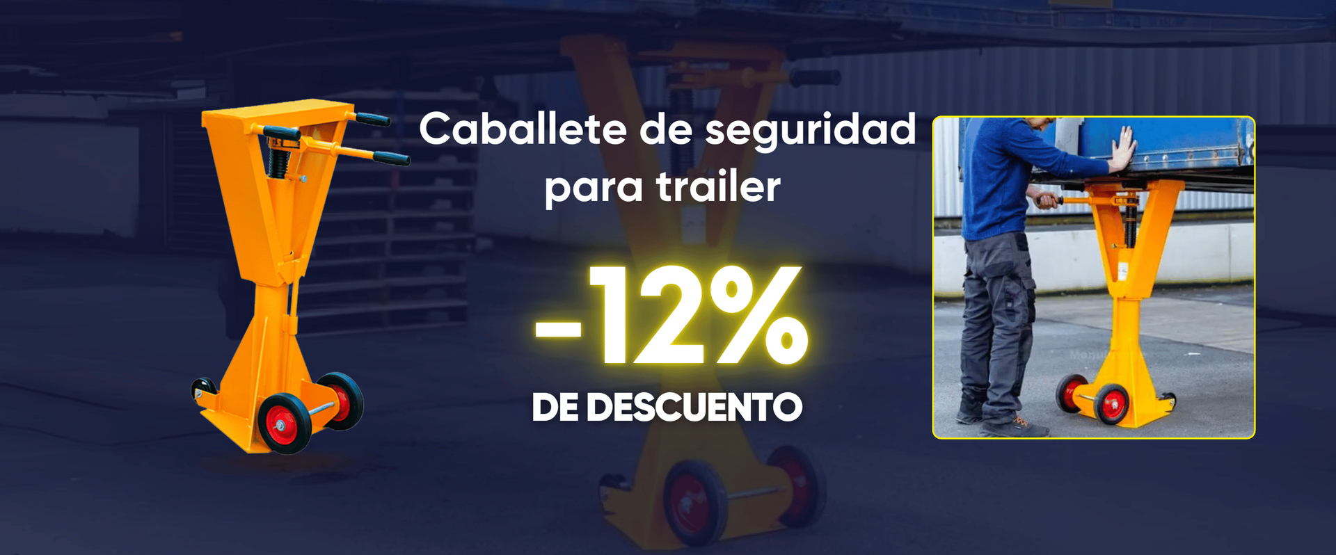 Caballete de seguridad o trailer jack para remolques y semiremolques. Precio de promoción