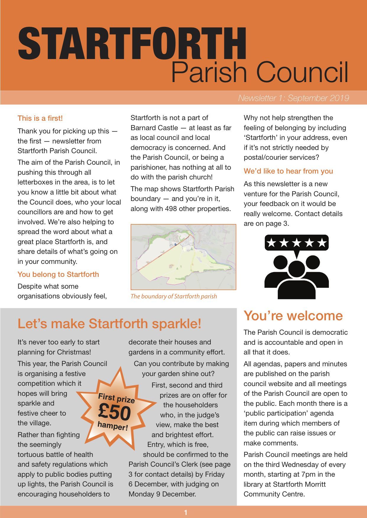 Cover of newsletter, September 2019