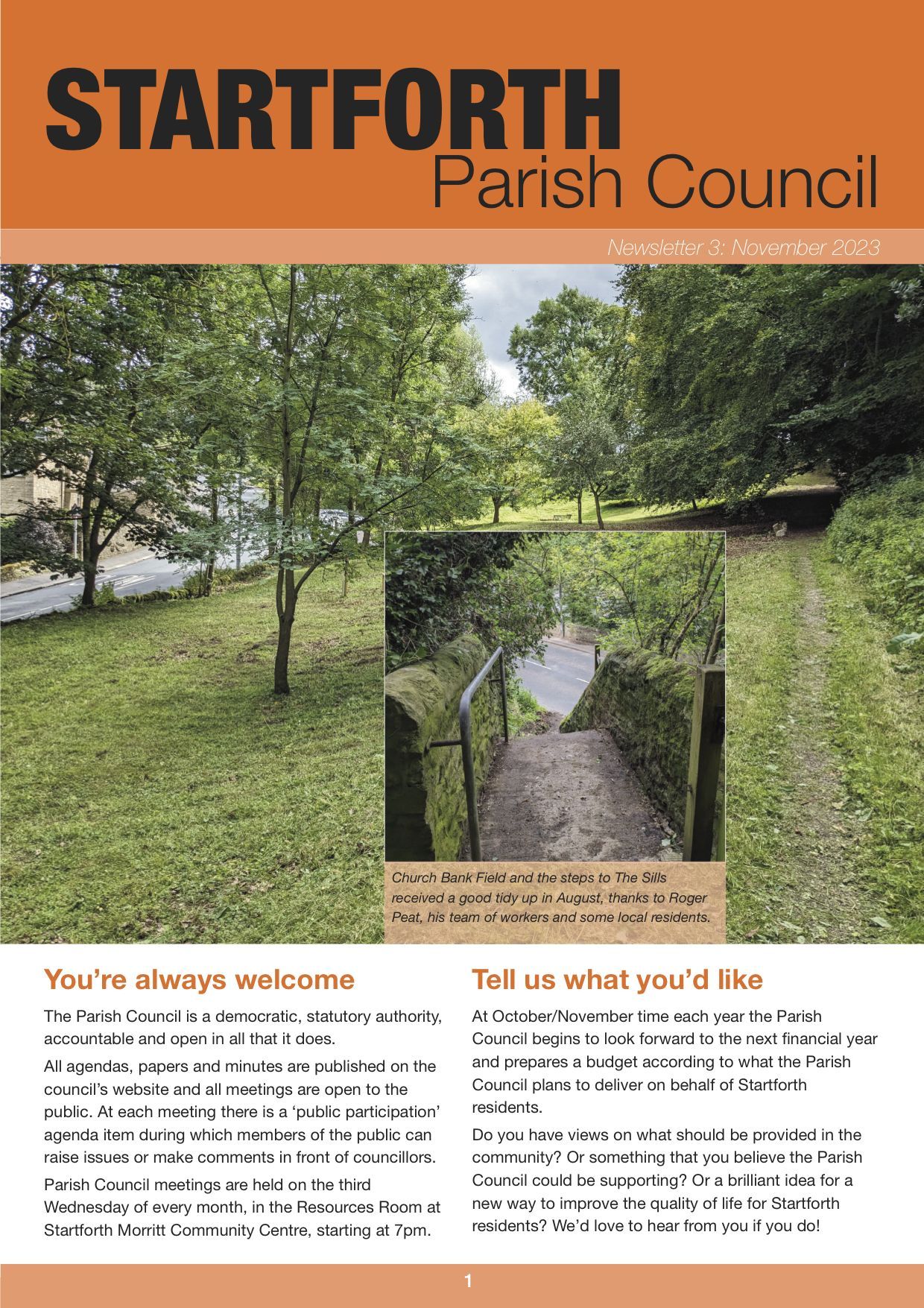 Cover of newsletter 1