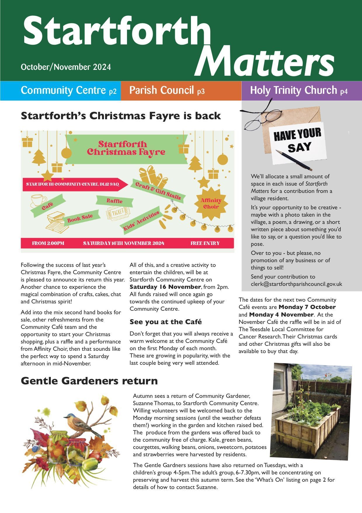 Cover of Startforth Matters - October/November 2024