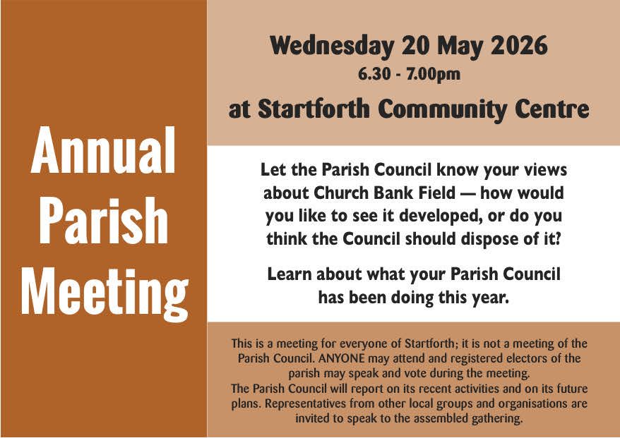 Poster with details of 2026 Annual Parish Meeting.