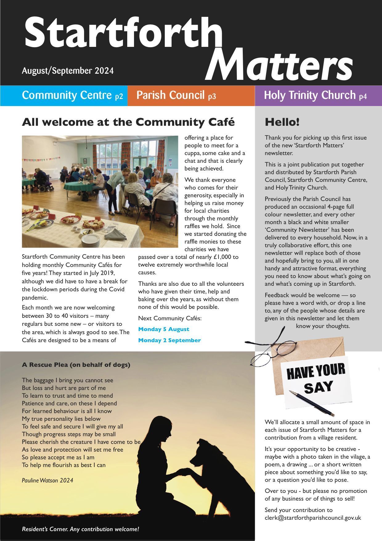 Cover of newsletter 1