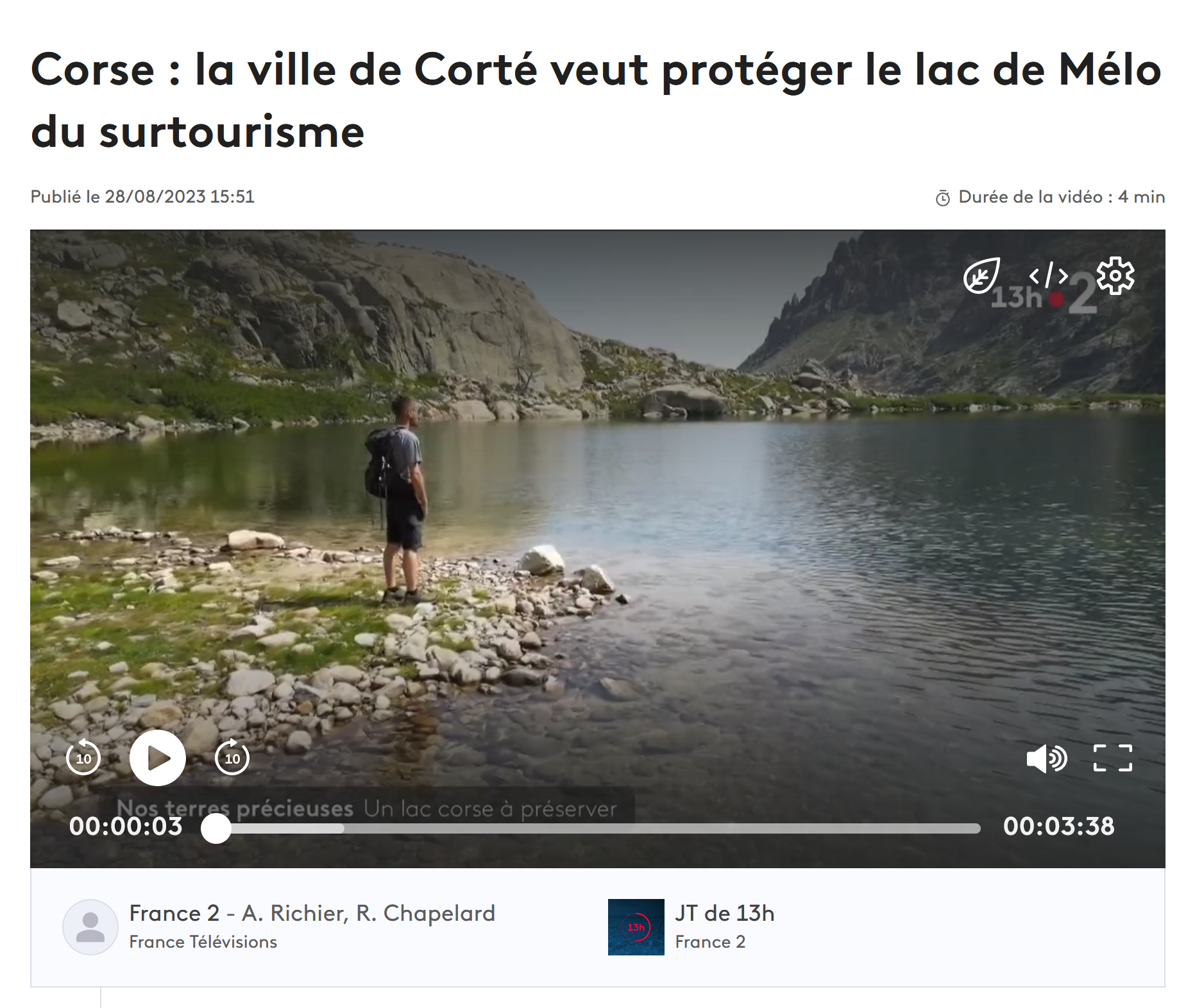 france tv lac di ninu insulairdrone drone corse
