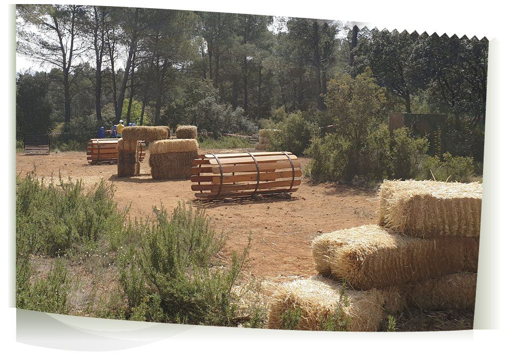 Paint-ball, balas de paja protectoras