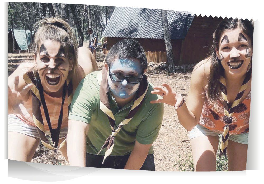 Jóvenes en la actividad de animación y tiempo libre