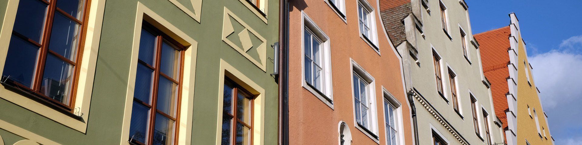 Wohnen gutbürgerlich: Historische Bürgerhäuser in der Fußgängerzone von Ingolstadt
