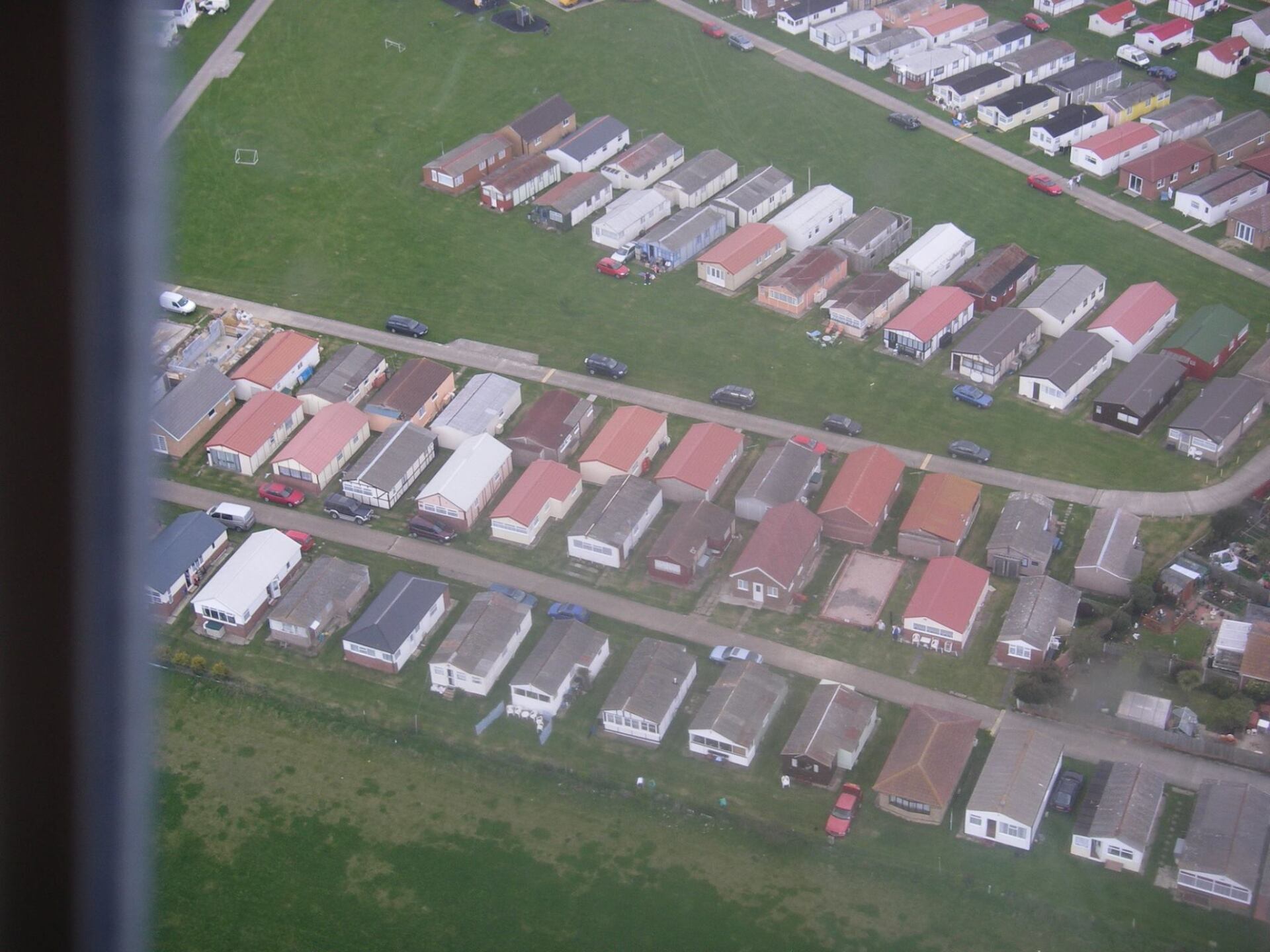 View of chalets from a Helicopter