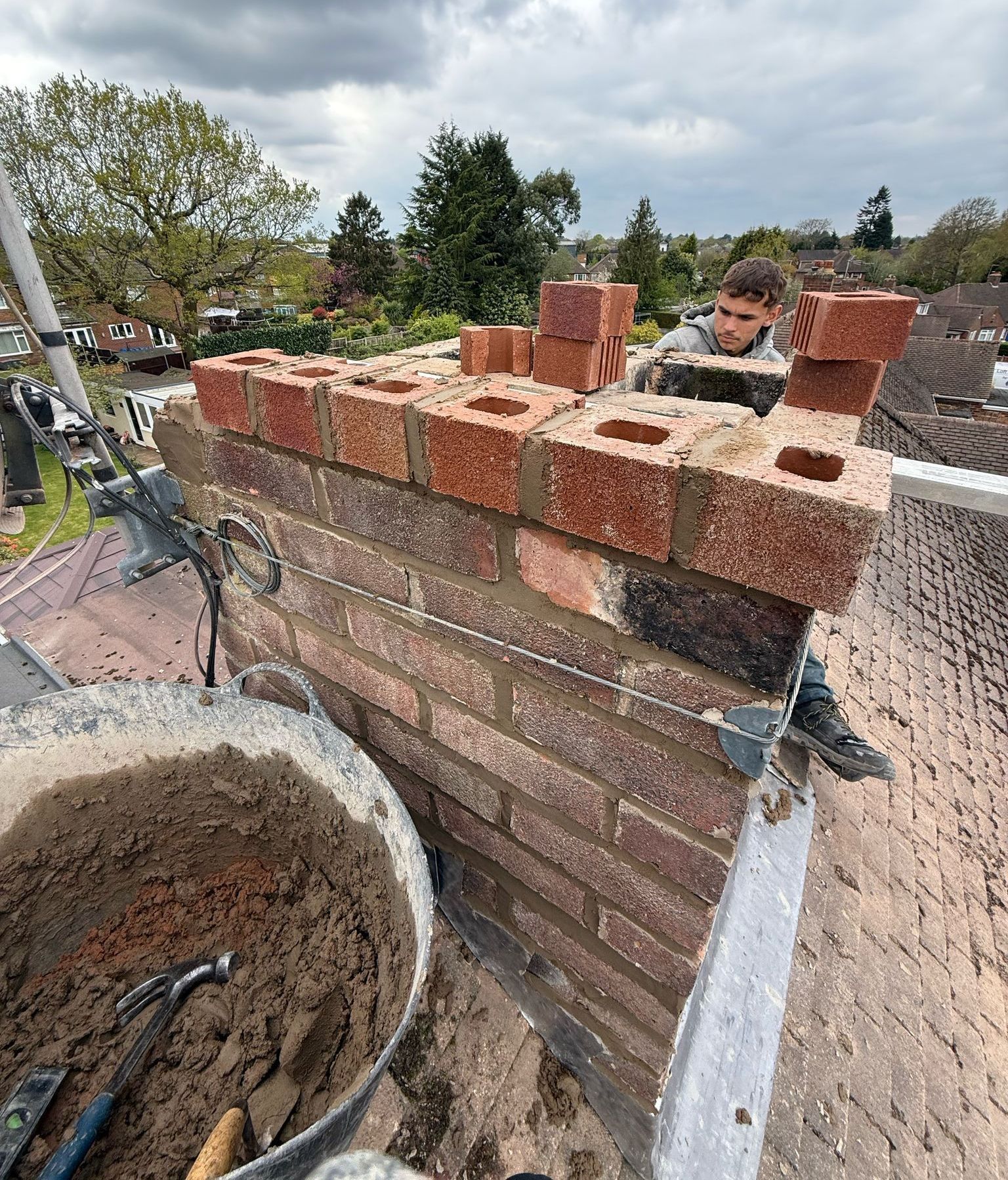 Chimney stacks, rebuild chimney, remove, cap chimney, chimney pots