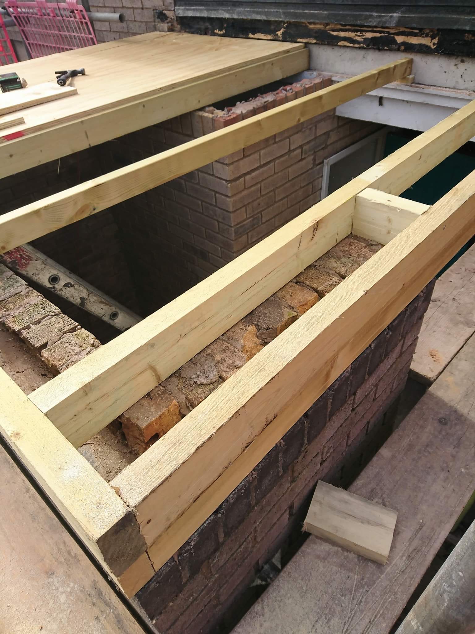 New timber roof joists