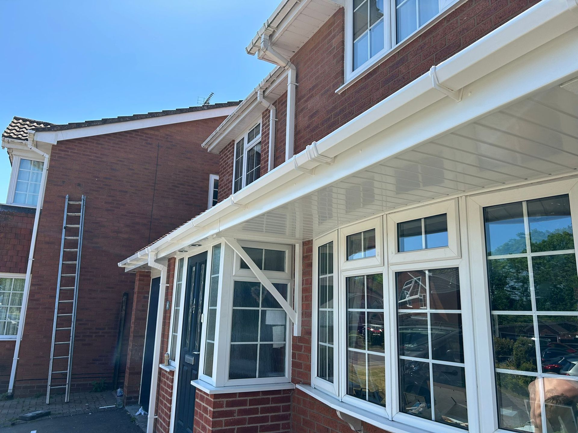 Dry verge capping's, plastic facia, soffit, guttering