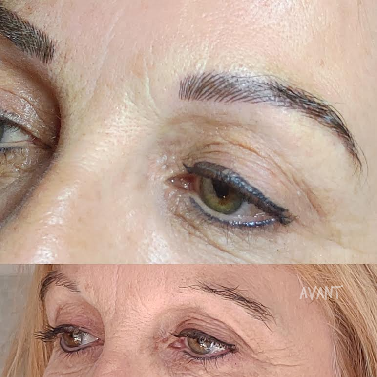 dermopigmentation des sourcils en poil à poil, ombrage, sourcils poudrés, sourcils combo
