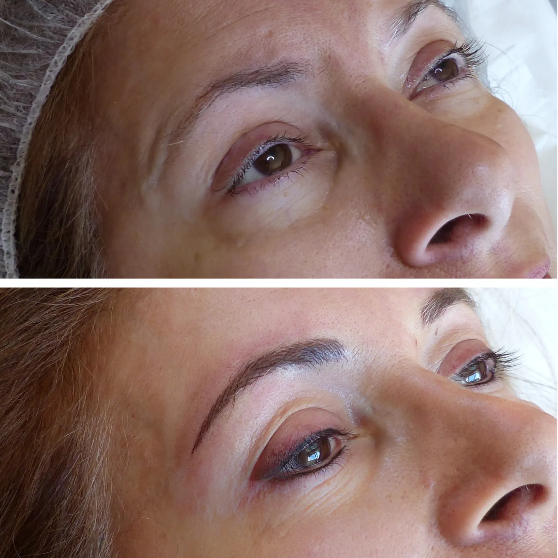 dermopigmentation des sourcils en poil à poil, ombrage, sourcils poudrés, sourcils combo