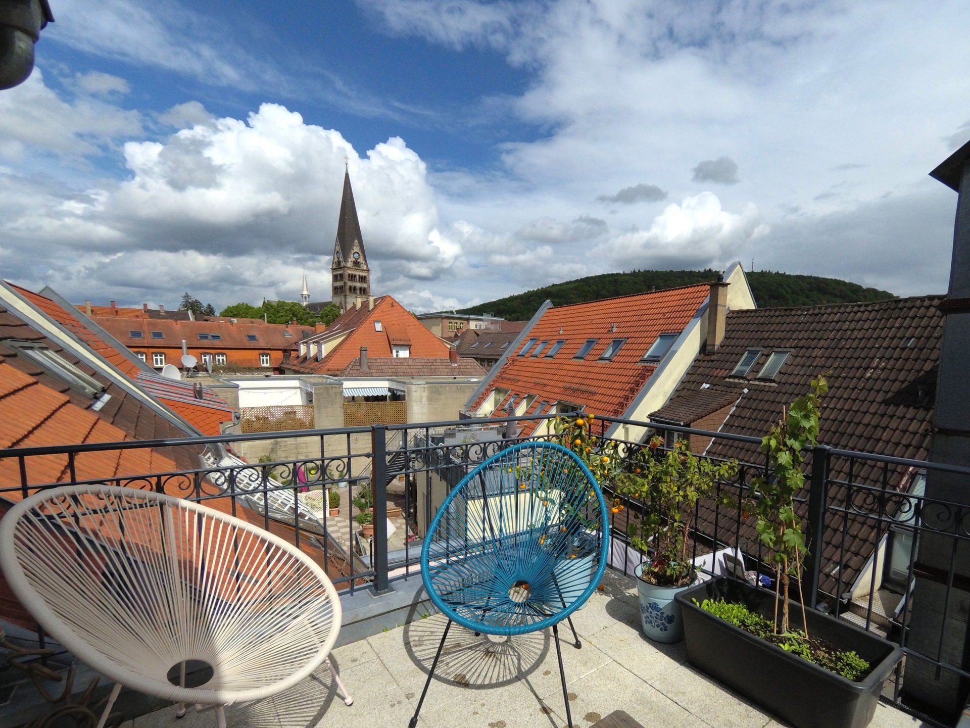Ferienwohnung Ettlingen Dachterrasse