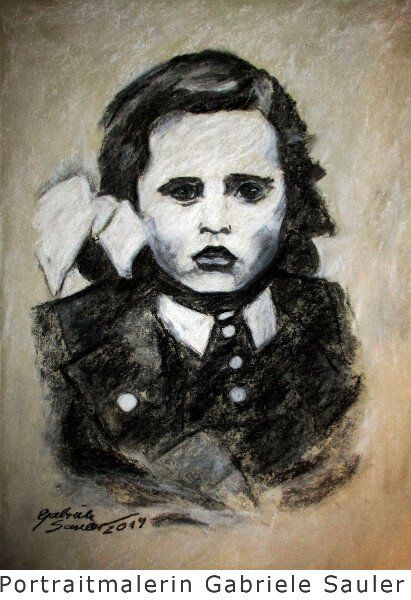 Kinderportrait im altmeister Stil malen lassen als Portraitmalerei von Portraitzeichnerin