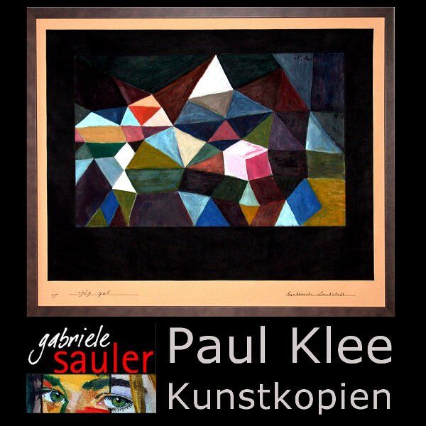 Reproduktion Paul Klee Kristallische Landschaft von Kuenstlerin Gabriele Sauler
