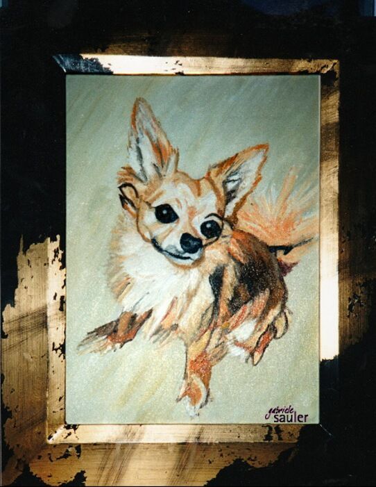 kleiner hund gemaelde als gemalte auftragsmalerei