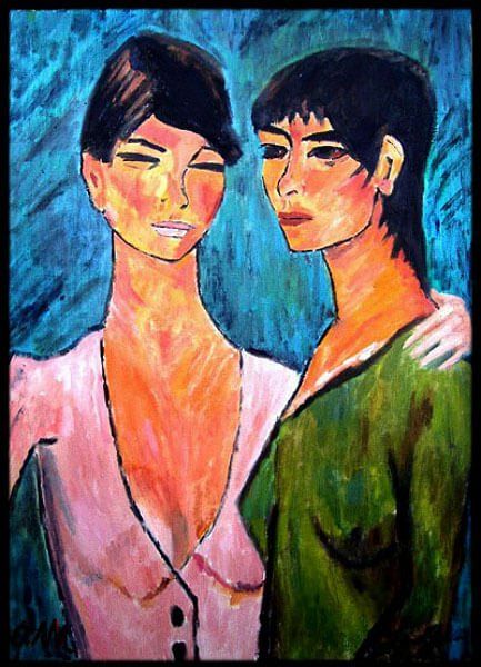 Hier ein Link zu Beruehmte Portraits Otto Mueller Kunstkopie Zwei Schwestern Oel auf LW